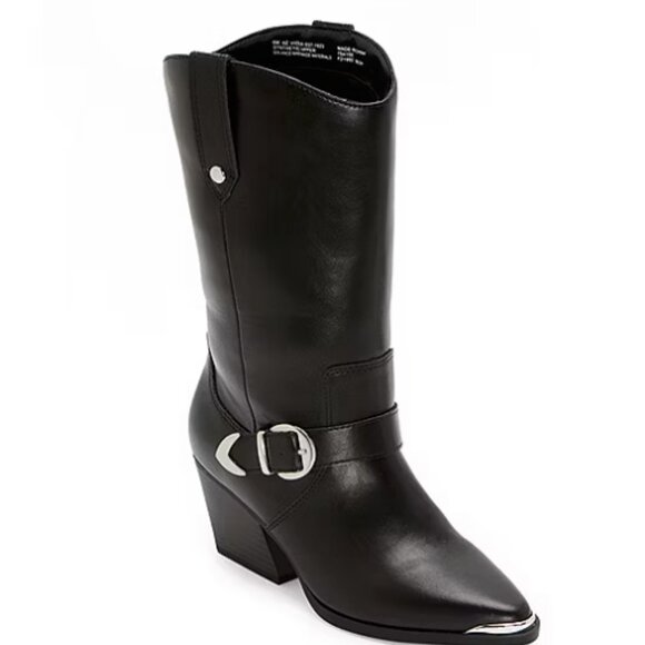 St. John's Bay Womens Roslyn Wide Calf Stacked Heel Riding Boots - Picture 1 of 5